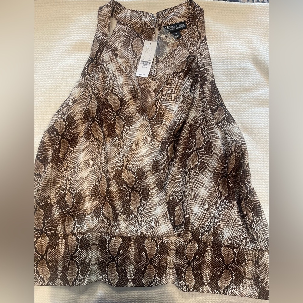 NWT NY&C Snakeskin Tank XL